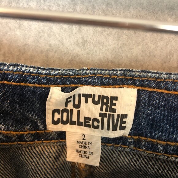 NWT Future Collective Jean Flare Skirt Size 2 - Picture 5 of 6